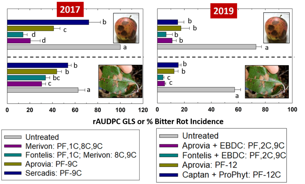 sdhi efficacy for GLS and bitter rot